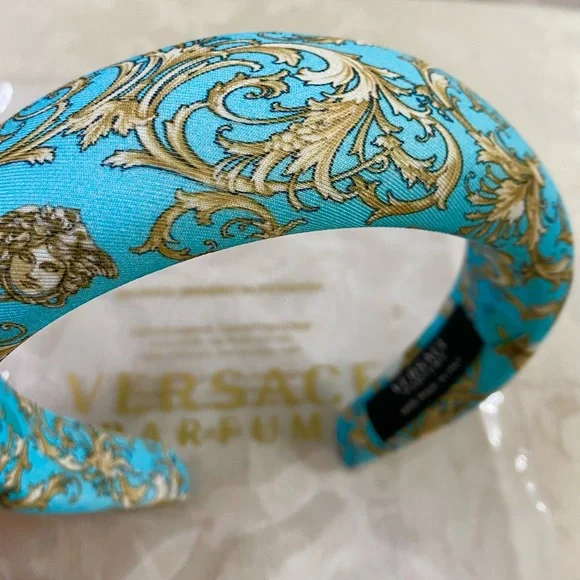 Versace Perfume Baroque Print Headband NWT Versace | Accessories | Authentic Versace Baroqueprint White  main image 2